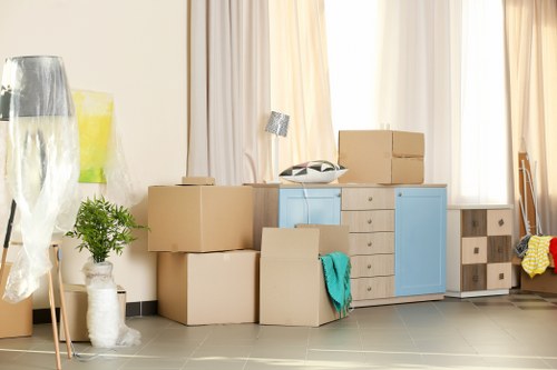 Careful handling of packed belongings during a man and van move