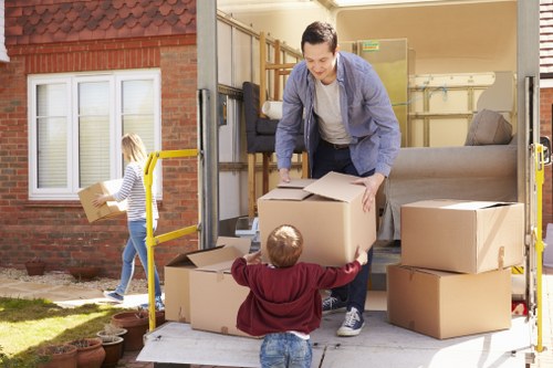 Removal team preparing for a flat move in Barnet