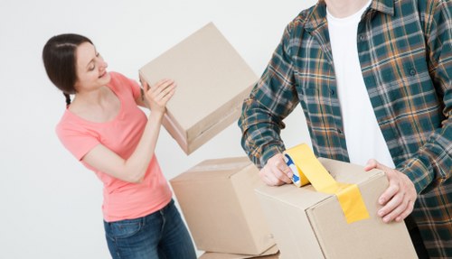 Removal team helping a family move house in Barnet