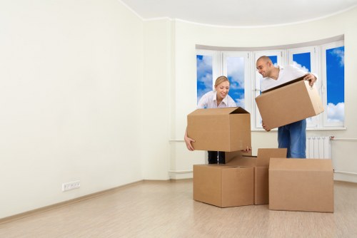 Local removals van loaded for a house move in Barnet